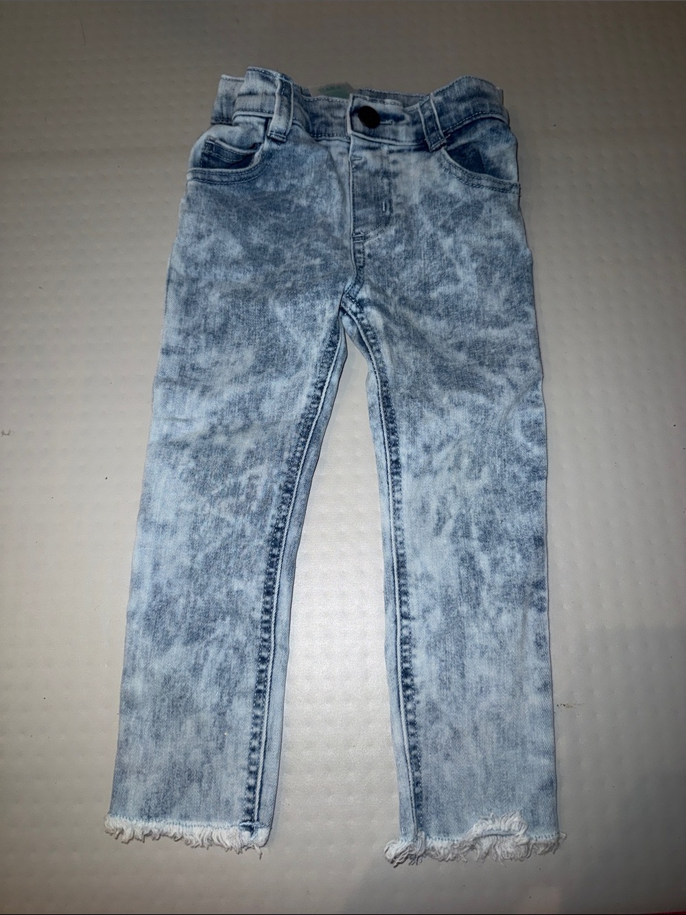 Kids' Acid Wash Blue Jeans - Classic Straight Fit